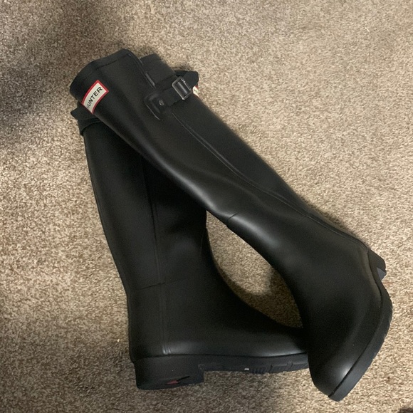 Black Tall Hunter Boots - Picture 1 of 1